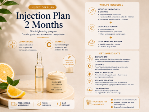 2-Month Skin Whitening Injection Plan