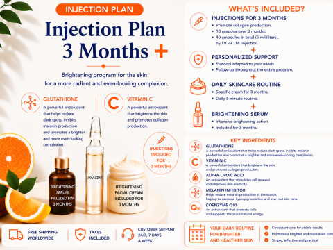3-Month Skin Whitening Injection Plan — With Body Serum