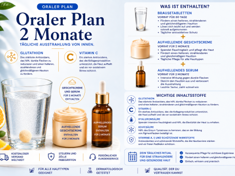 2-monatiger Tabletten-Plan zur Hautaufhellung &ndash; mit K&ouml;rperserum